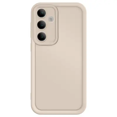 Ohišje za Samsung Galaxy S24 FE Mehak dotik Dvignjene meje, Bež