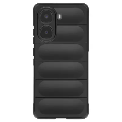 Ohišje za Poco X7 Pro Udarno odporno silikonsko ohišje, Črna