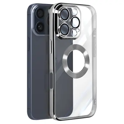 Ohišje serije Glam za iPhone 16 Pro Odporno na udarce, Srebrna