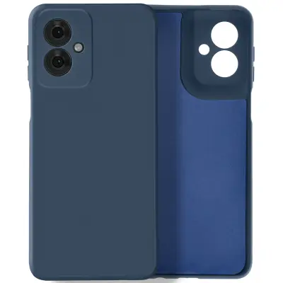 Ohišje za Motorola Moto G55 Poltrdno Soft-touch proti praskam, Modra noč
