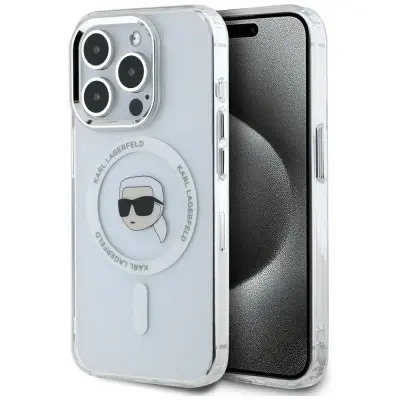 KARL LAGERFELD MAGNETNI OVITEK ZA IPHONE 15 PRO MAX KARL HEAD METAL