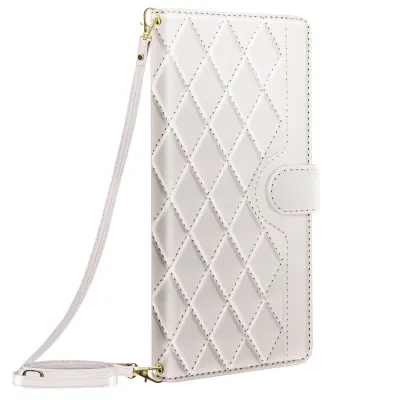 Ohišje za Samsung Galaxy A16 Wallet Losange pattern, Bela