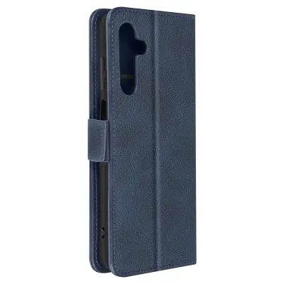 Torbica s preklopom za Samsung A25 5G z držalom za kartice in stojalom, Modra noč