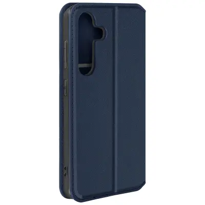 Etui za Galaxy S24 Card Holder Video Support Magnetic Flip, Modra noč
