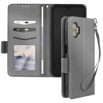 Ohišje za Galaxy XCover 7 Pro z zapestnim trakom za denarnico, Siva