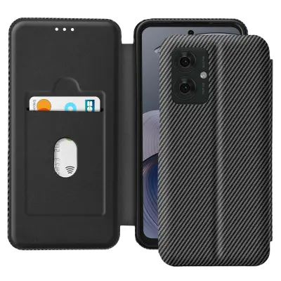 Ohišje za Motorolo Moto G55 Ohišje za videokamero iz ogljikovih vlaken in zaščita pred RFID, Črna