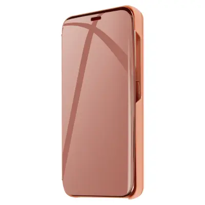 Torbica s preklopom za Samsung Galaxy S24 Zaščita Clear View Funkcija podpore, Abricot