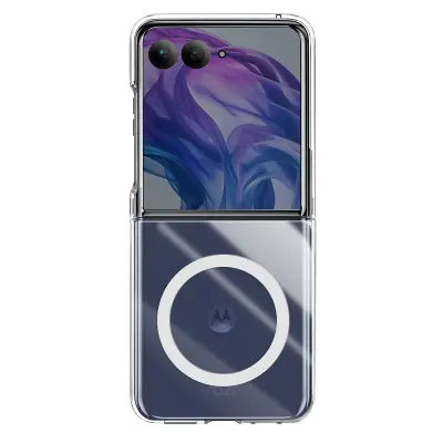 Ohišje MagSafe za Motorola Razr 60 Ultra polikarbonatni silikonski gel, Prozorno