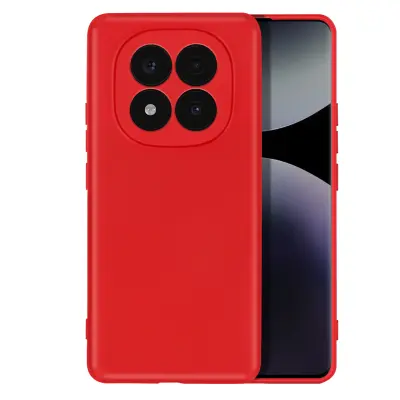Ohišje za Xiaomi Redmi Note 14 Pro in 14 Pro Plus Silikon Soft-Touch, Rdeča