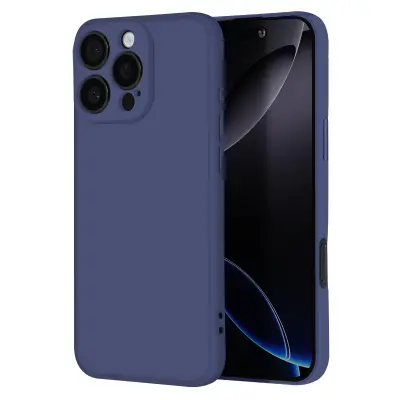 Ohišje za iPhone 16 Pro Silikonski zaključek Mate Soft Touch, Modra noč
