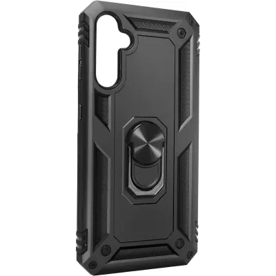 Ovitek za Samsung S23 FE Hybrid Ring Magnetic Holder, Črna