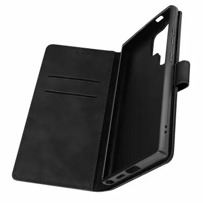 Ovitek za Samsung S24 Ultra Wallet Flip Video Support, Črna