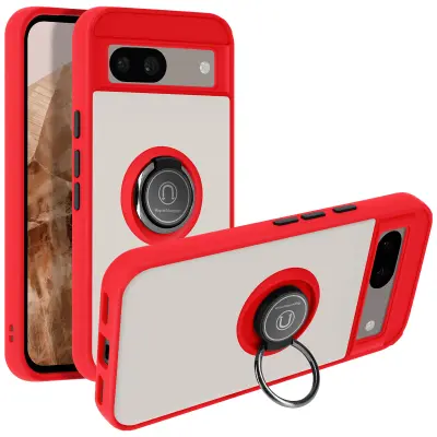 Ohišje s prstanom za Google Pixel 8A Integrirana podpora, Rdeča