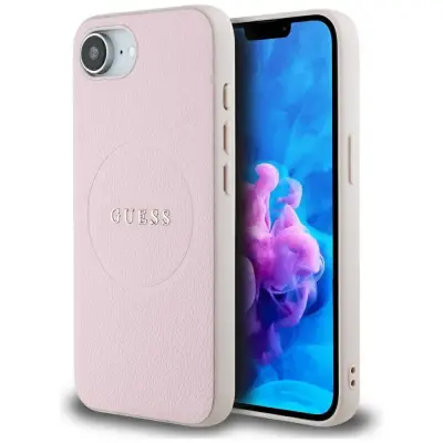 OVITEK GUESS GRAINED RING ZA MAGSAFE ZA IPHONE 16E IZ TRŽNEGA MATERIALA