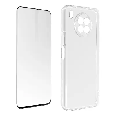 Honor 50 Lite Ohišje, Huawei nova 8i Silikonsko mehko kaljeno steklo 9H Transparentno, Prozorno