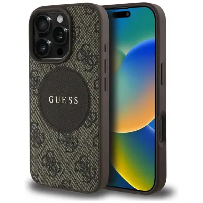 GUESS MAGNETNI TPU OVITEK ZA IPHONE 16 PRO MAX ZA MAGSAFE Z LOGOTIPOM 4G KROGA