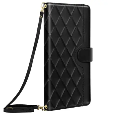 Ohišje za Samsung Galaxy A16 Wallet Losange pattern, Črna