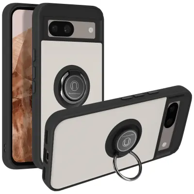 Ohišje s prstanom za Google Pixel 8A Integrirana podpora, Črna