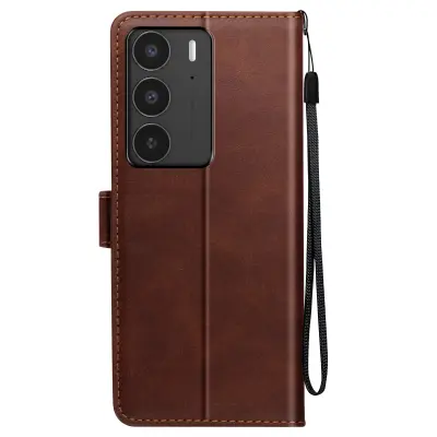 Ohišje za Realme C75 in 14x Zapestnica Clap Portfelj Support, Rjava
