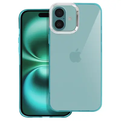 Ohišje za iPhone 16 Soft Smoke Finish Camera Frame Metallic, Turkizna