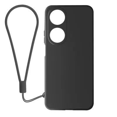 Ohišje za Honor 90 Smart Mehka obdelava na dotik s trakom, Črna