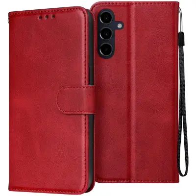 Ohišje za Samsung Galaxy A16 Hand strap Clapet Wallet Support, Rdeča