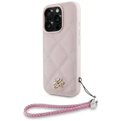 ETUI KARL LAGERFELD PREŠIT ZAČETNI LOGO VERIŽICA PAS ZA IPHONE 16 PRO