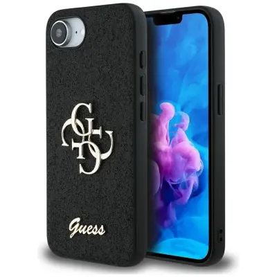 GUESS CASE FIXED GLITTER BIG 4G ZA IPHONE 16E TPU OVITEK VISOKA ZAŠČITA