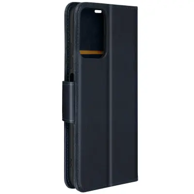 Torbica s preklopom za Motorola Moto G24 / G04 Gladka teksturirana denarnica Flap, Modra noč