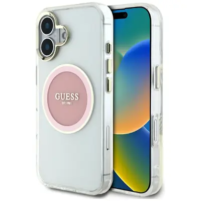 GUESS MAGNETNI OVITEK ZA IPHONE MAGSAFE 16 KOVINSKI LOGO