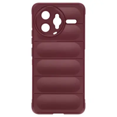Ohišje za Xiaomi Poco F7 Pro / F7 Ultra s silikonsko reliefno teksturo, Bordeaux