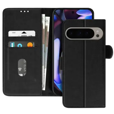 Chesterfield Series Black Wallet Case za Google Pixel 9 Pro XL, Črna