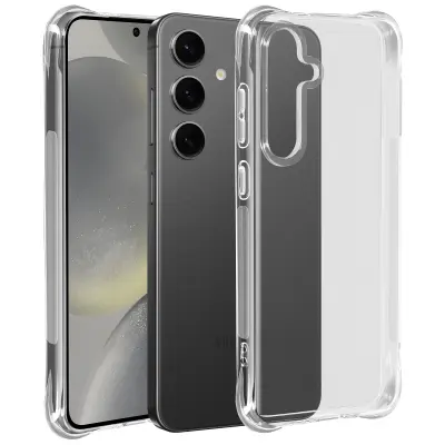 Ohišje za Samsung Galaxy S24 FE Odporno na udarce, fleksibilno, ojačani vogali, Prozorno