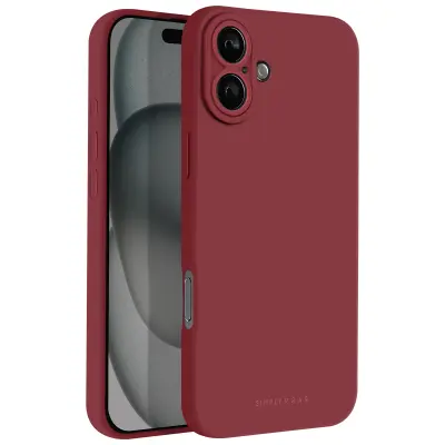 Roar, Ovitek za iPhone 16 Plus Silikonska podloga Soft Touch Camera Protected, Bordeaux