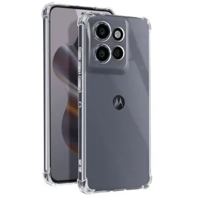 Ohišje za Motorolo Edge 50 Neo Odporno na udarce, prožno, z ojačenimi vogali, Prozorno