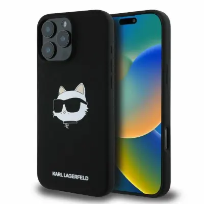 OVITEK KARL LAGERFELD ZA IPHONE 16 PRO MAX 6.9 TRDO SILIKONSKO OVITEK CHOUPETTE