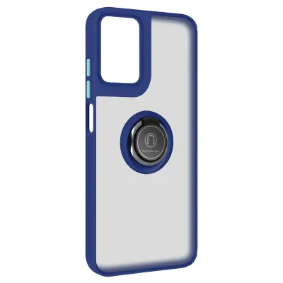 Ohišje s prstanom za Motorola Moto G24 Podporna funkcija Zaščita pred udarci, Modra