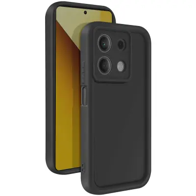 Ohišje za Xiaomi Redmi Note 13 Mehak dotik Dvignjene meje, Črna