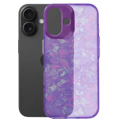 Ohišje za iPhone 16 Plus Soft Shockproof Tutti Frutti, Vijolična