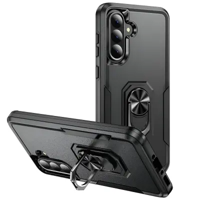 Udarno ohišje za Samsung Galaxy A56 podporni obroč, Črna