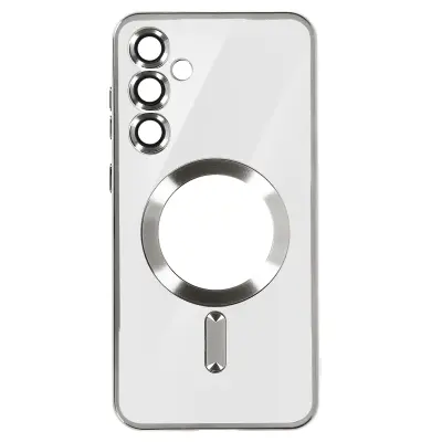 Magsafe ohišje za Samsung Galaxy S23 FE Chrome, Srebrna