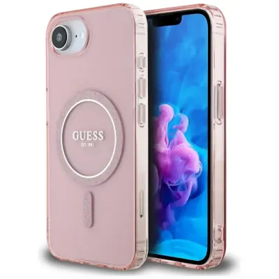 GUESS IML OVITEK V KROGU Z BLEŠČICAMI ZA IPHONE 16E ZA MAGSAFE ELEGANT