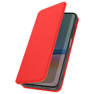 Etui za Galaxy A05s Card Holder Video Support Magnetic Flip, Rdeča