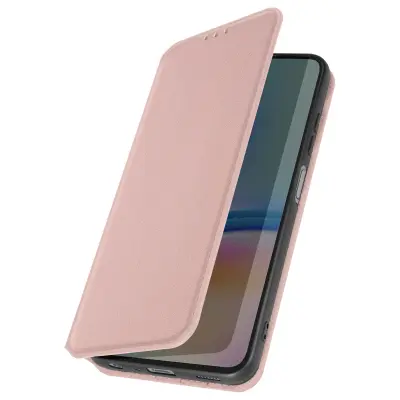 Etui za Galaxy A05s Card Holder Video Support Magnetic Flip, Šampanjec roza