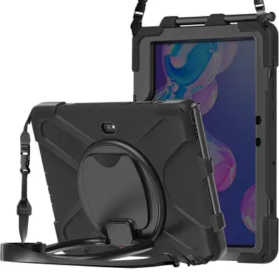 Ohišje za Samsung Tab Active 5 Pro in 4 Pro Ročaj in naramnica, Črna