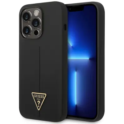 OVITEK GUESS CASE ZA APPLE IPHONE 14 PRO 6 1 SILIKON TRDI TRIKOTNIK