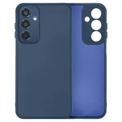 Ohišje za Samsung Galaxy M35 Poltrdno Soft-touch proti praskam, Modra noč
