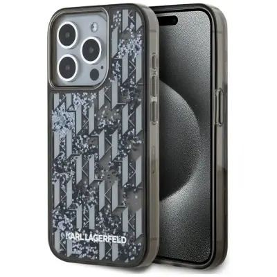 OVITEK KARL LAGERFELD TEKOČI Z BLEŠČICAMI MONOGRAM GRADIENT ZA IPHONE 15 PRO MAX