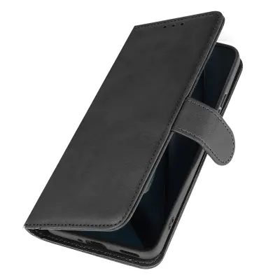 Torbica za Xiaomi Poco F6 Pro Vintage denarnica Clap, Črna