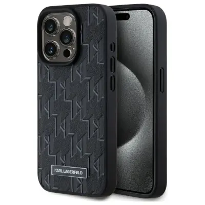 OVITEK KARL LAGERFELD ZA IPHONE 15 PRO 6.1 TRDO USNJENO OVITEK MONOGRAM